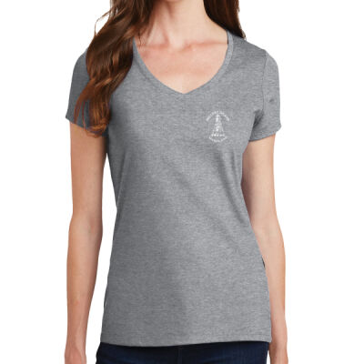 Ladies V Neck Short Sleeve Full Logo Thumbnail