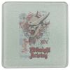 Square DyeTrans Glass Coaster, with White Sublimation Backing, 3.93" x 3.93" x .16". Tempered Textu Thumbnail